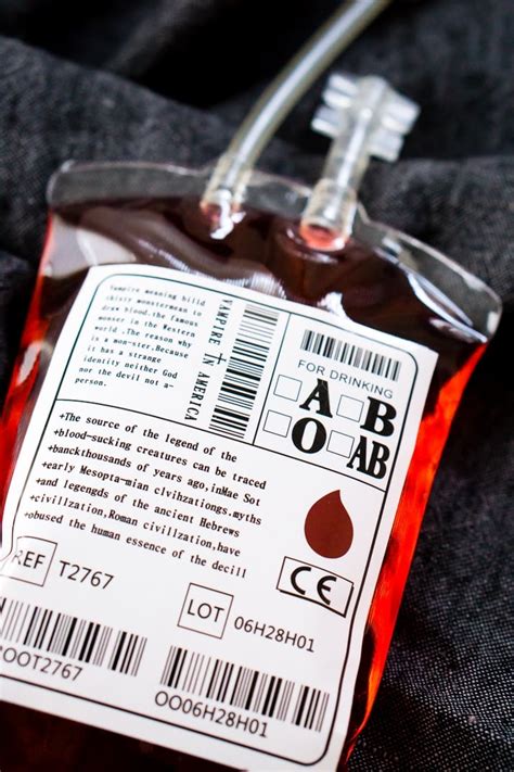 halloween blood bag drink recipe